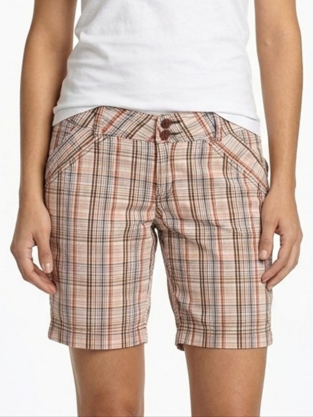 BeBop Plaid Pink Cotton Bermuda Shorts Size 11